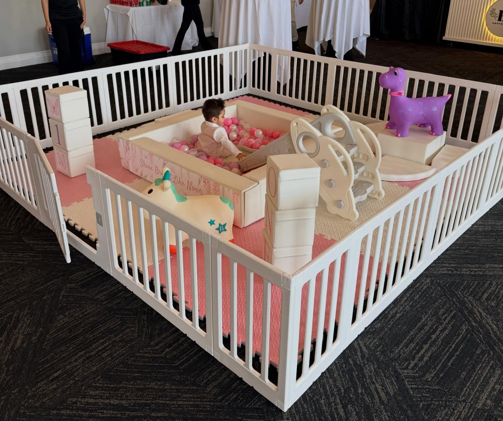 Celebrating Noor with our Premium Package - 10x10 soft play, bounce house and balloon house. We brought fun for all ages 🎉 DM to book.