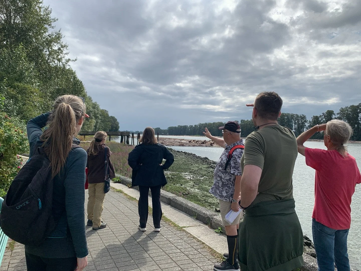 In August our ECPC committee and stewardship sub committee embarked on an ecological corridor site visit to explore the diverse ecosystems surrounding Everett Crowley Park. 

The walk followed the Fraser River Shorefront, exploring a series of new mi