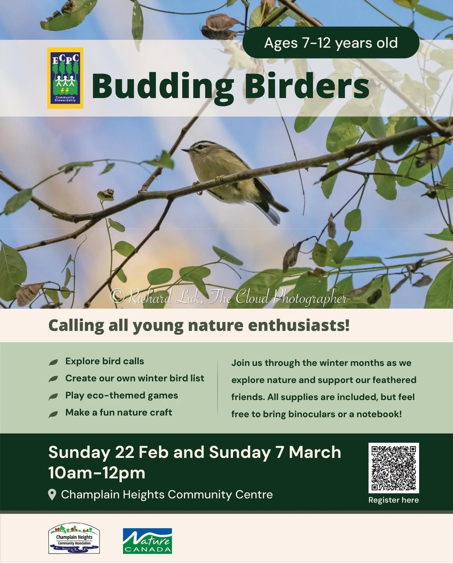 Join our new Budding Birders workshops! These workshops focused at ages 7-12 years old will combine nature crafts and birding.

Sign up via the link in our bio!