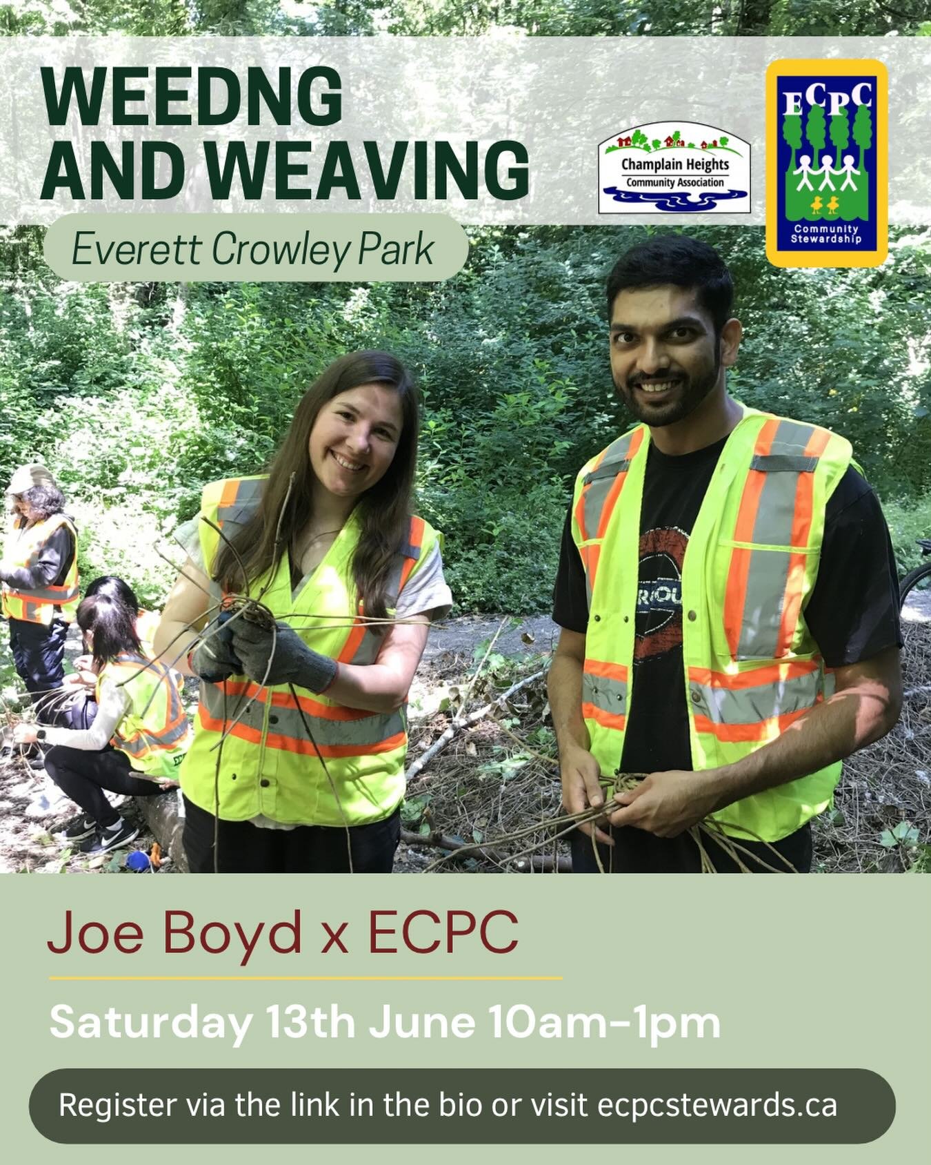 Spend your Saturday with us stewarding the park and weaving a beautiful basket 🌱

During this event, we will spend the first half of the session removing invasive English ivy. Joe Boyd will then guide us through how to weave that ivy into a basket! 
