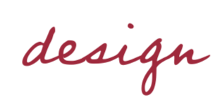 Text reading 'design' in a stylized cursive font.