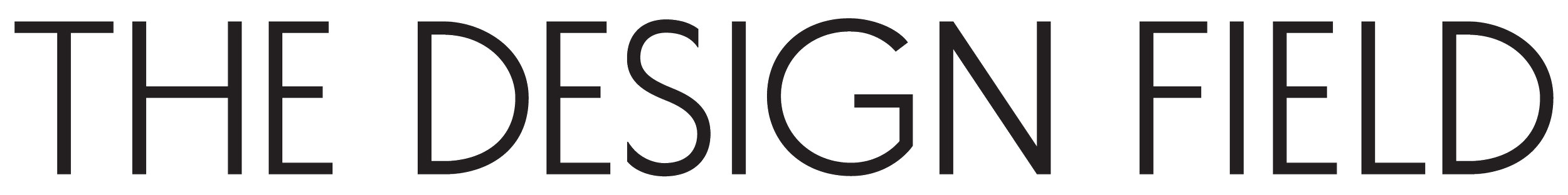 The image shows the words "The Designed" in large, black, outlined text on a white background.