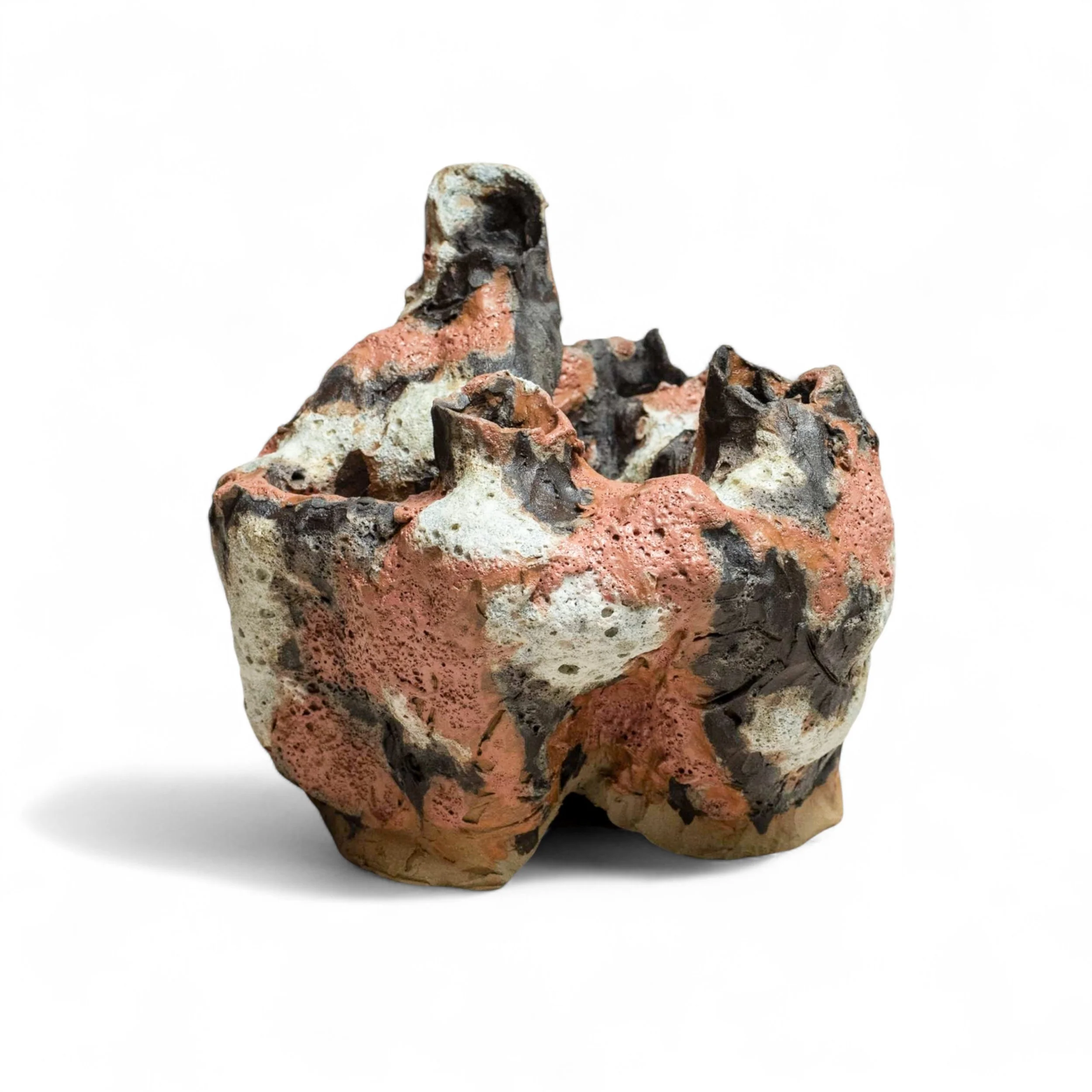 'A haze of orange promises' 2025 stoneware clay, glaze & organic materials height 14cm width 17cm photo by shay.jpg