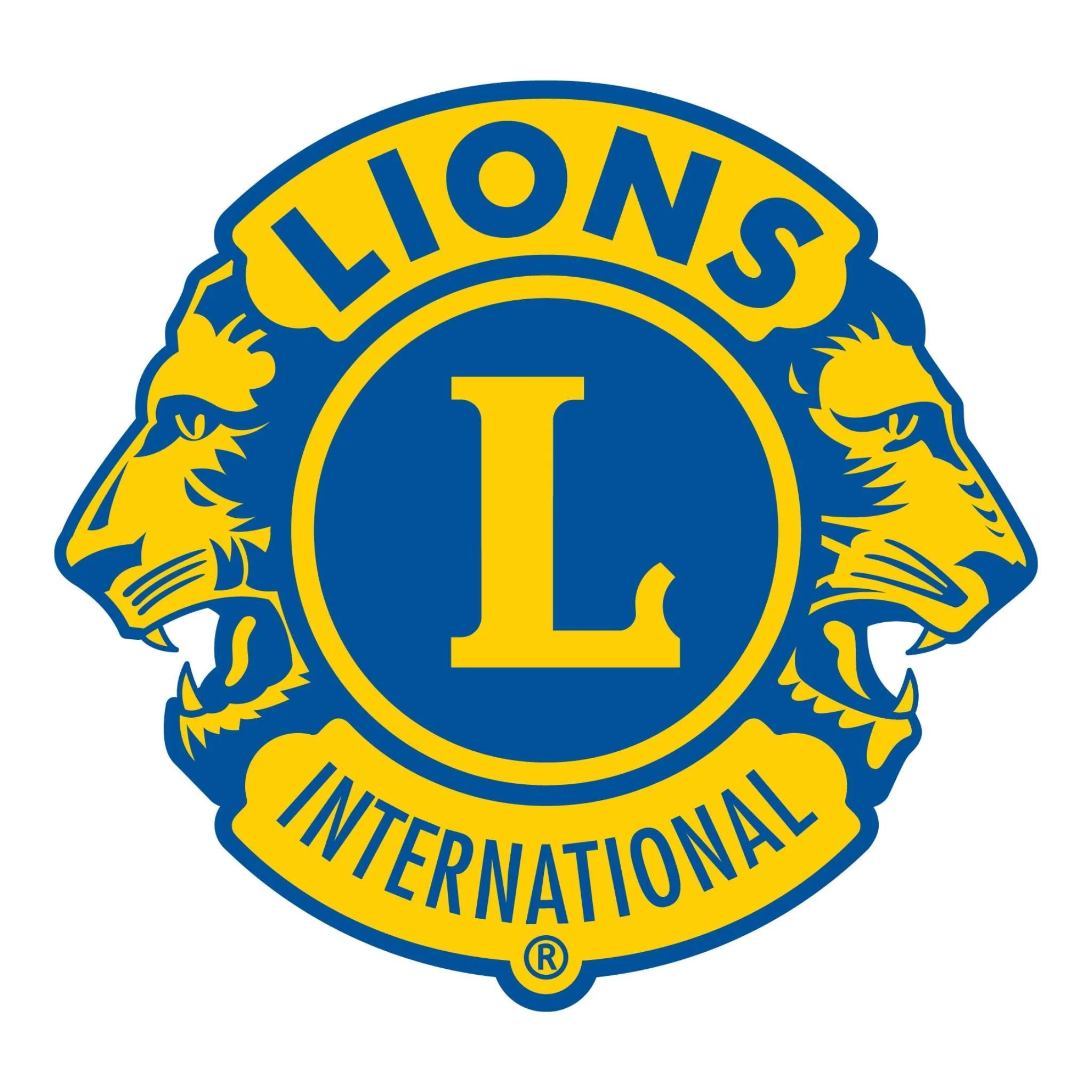 Lions logo with a lion side profile on each side