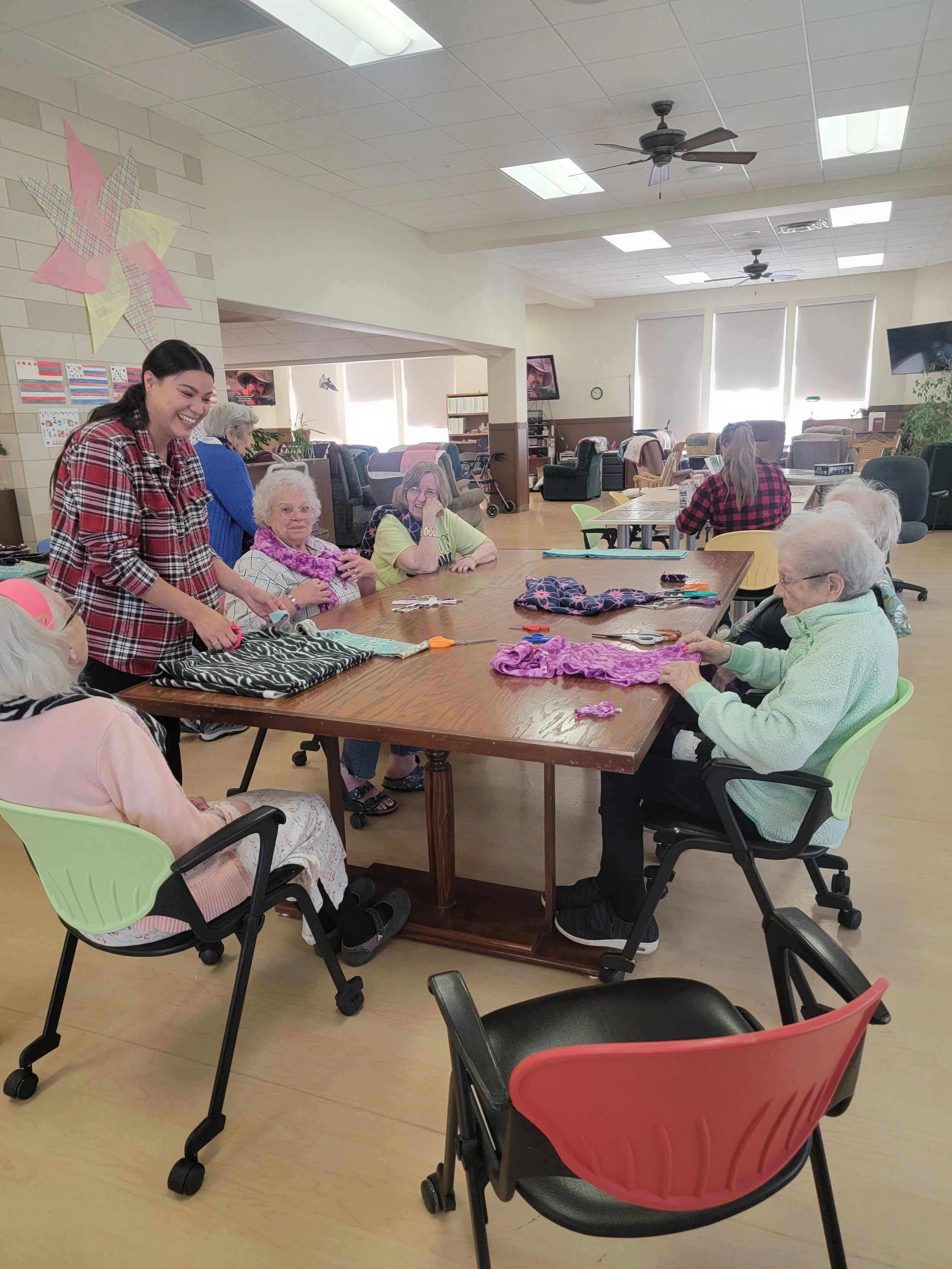 MatSu Senior Center Adult Day Services seniors engaged in craft activity