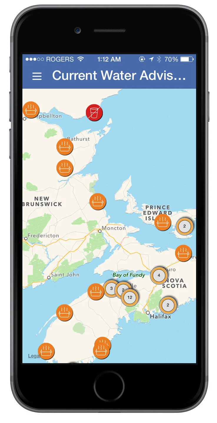 This free Drink Guide app lists all Canadian drinking water alerts