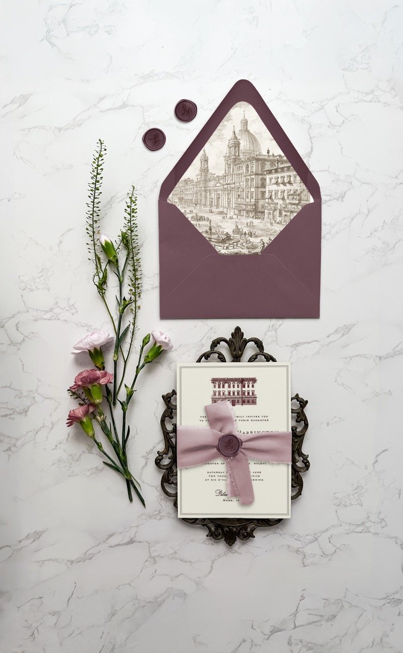 Custom Wedding Stationery for Destination Weddings in Italy