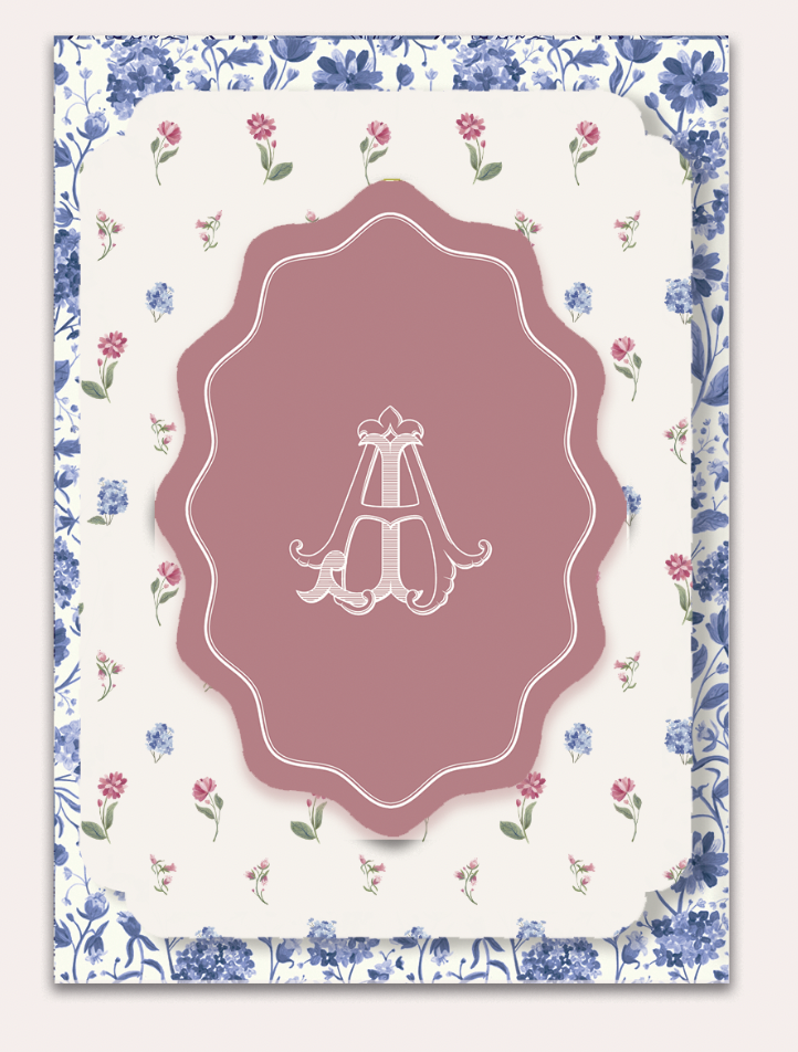 Classic Monogram for a Wedding in the Mountains