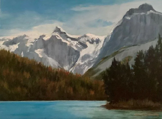 Bow Lake - acrylic 12x 16