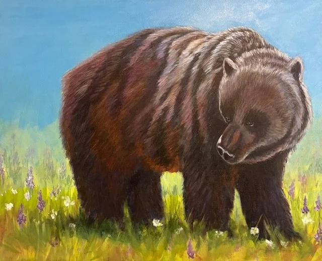 Young Bear - acrylic 24x30