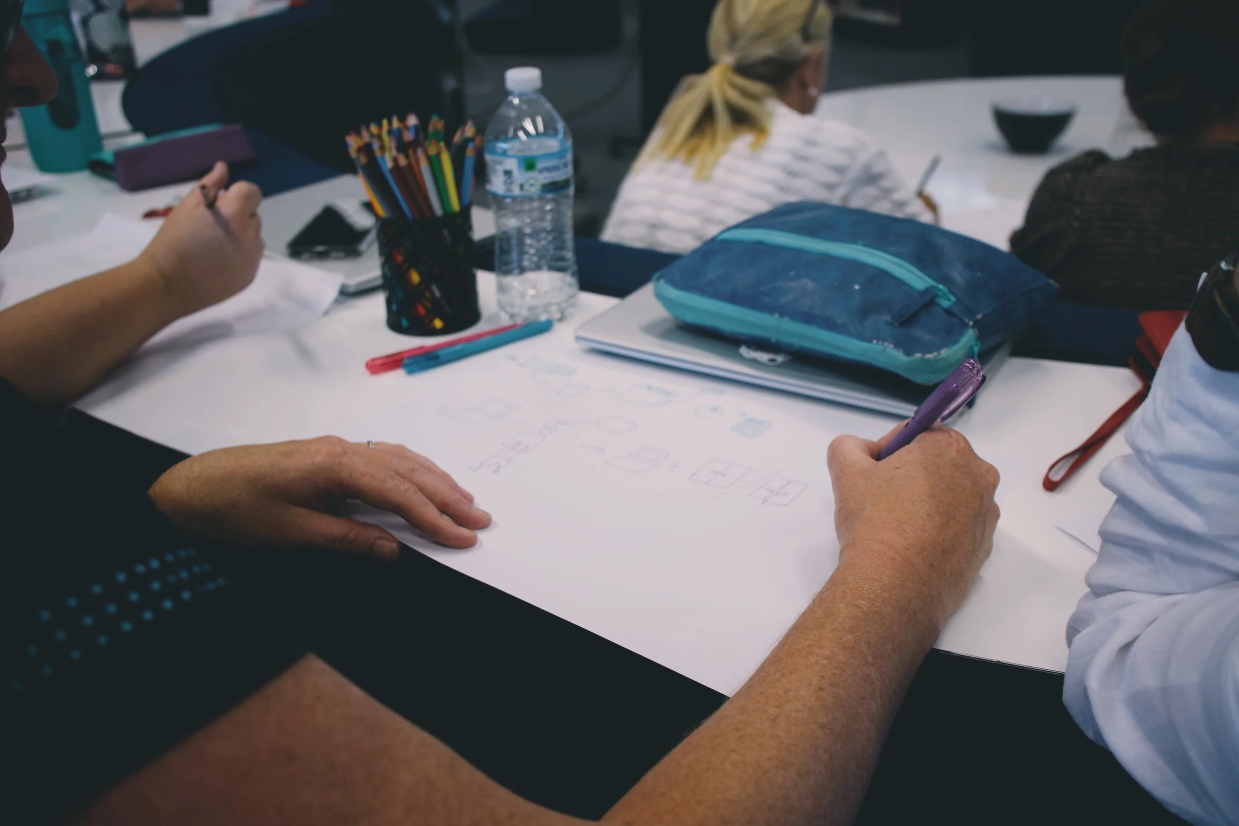 Educator draws 'curriculum'.