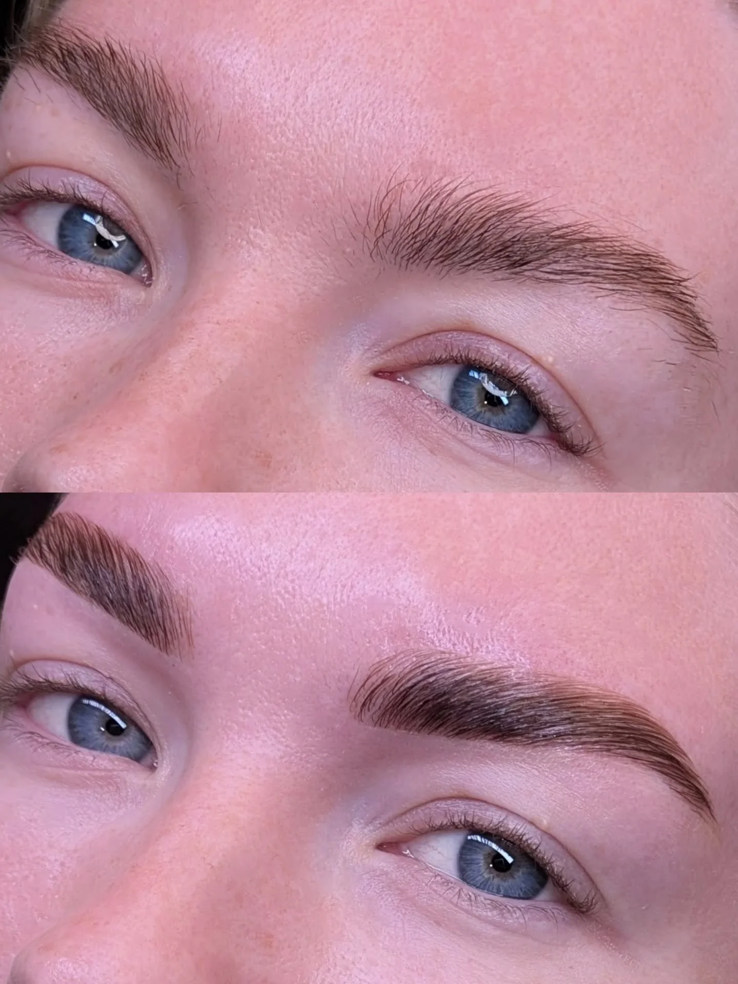 Your brows... but better!

I was so excited to get my hands on these naturally full and fluffy brows! The aim was to:

☑️ Perfect the shape

☑️ Get the hairs sitting in the direction we want to compliment the shape 

☑️ Add a very light tint so that 