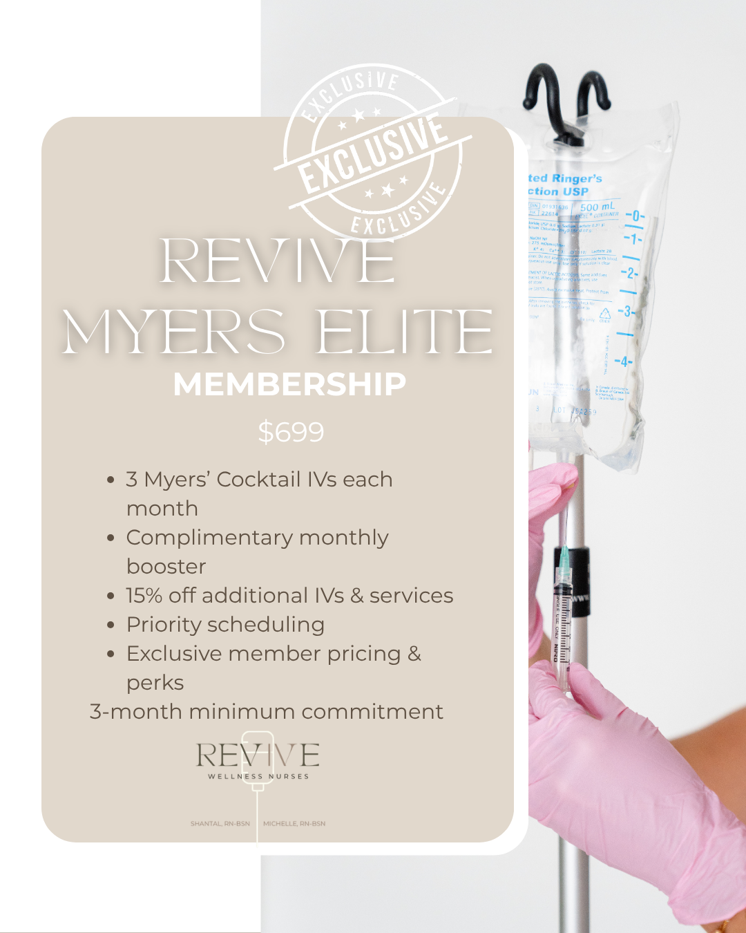 Revive Myers Elite Membership