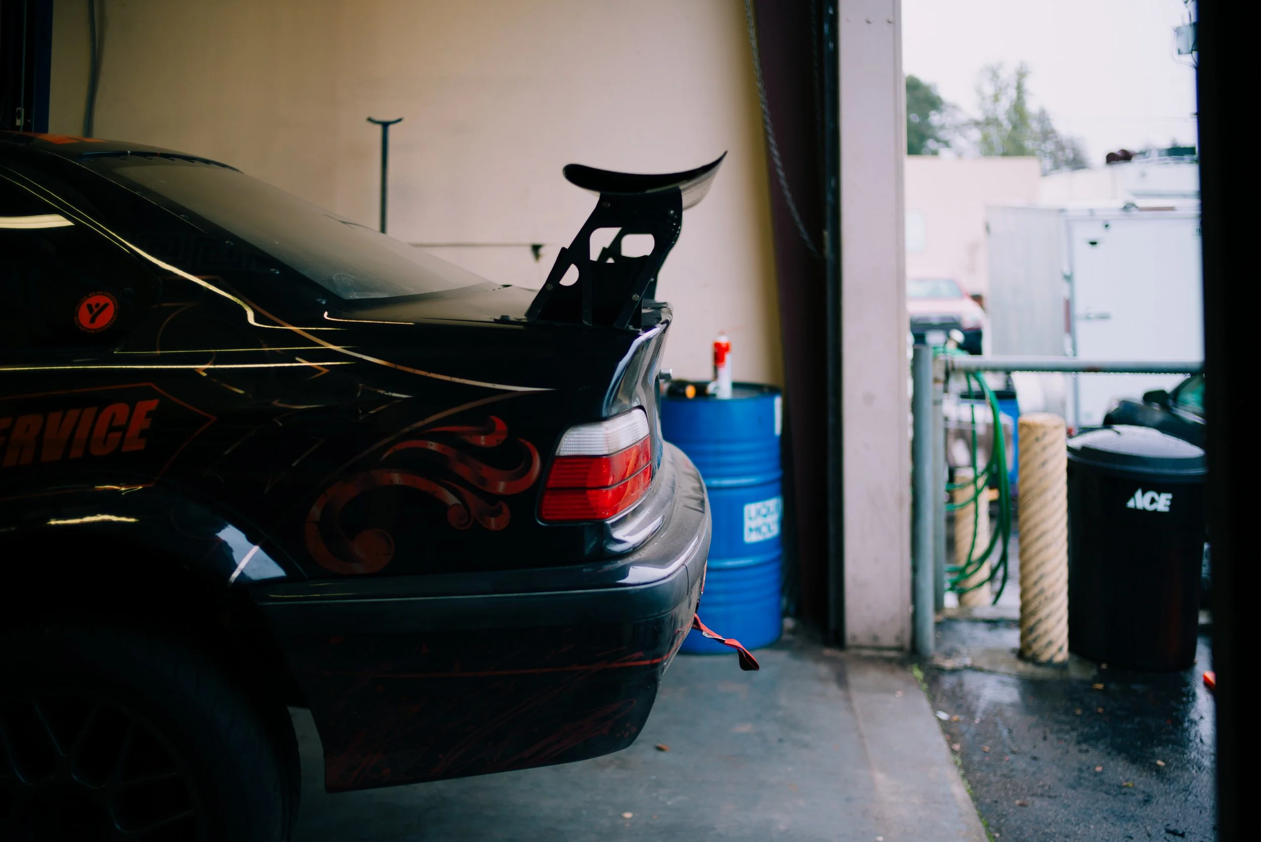 The rear end of an E36, one of the chassis we are most knowledgeable in