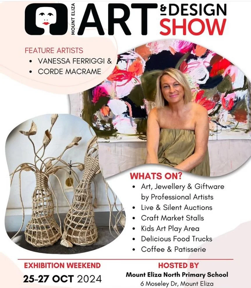 This weekend!! I have my oil paintings and my colourmeadow work at the fabulous @mt_eliza_art_design_show ❤️❤️ #jillmcfarlaneart #colourmeadow #mtelizaartanddesignshow #whatsonmorningtonpeninsula #mountelizaartist