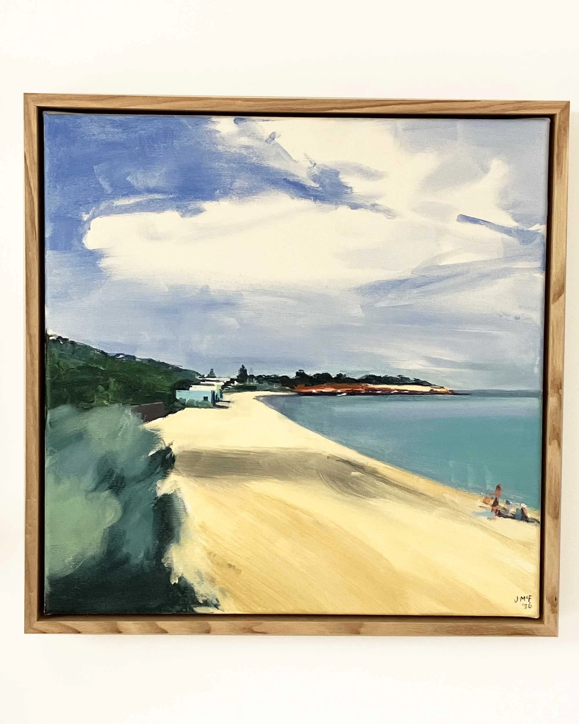 Fishermans Beach Mornington Acrylic Painting front Jill McFarlane.jpg