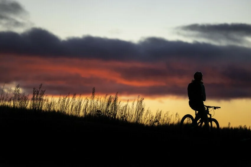 Man on an e-bike in the coromandel