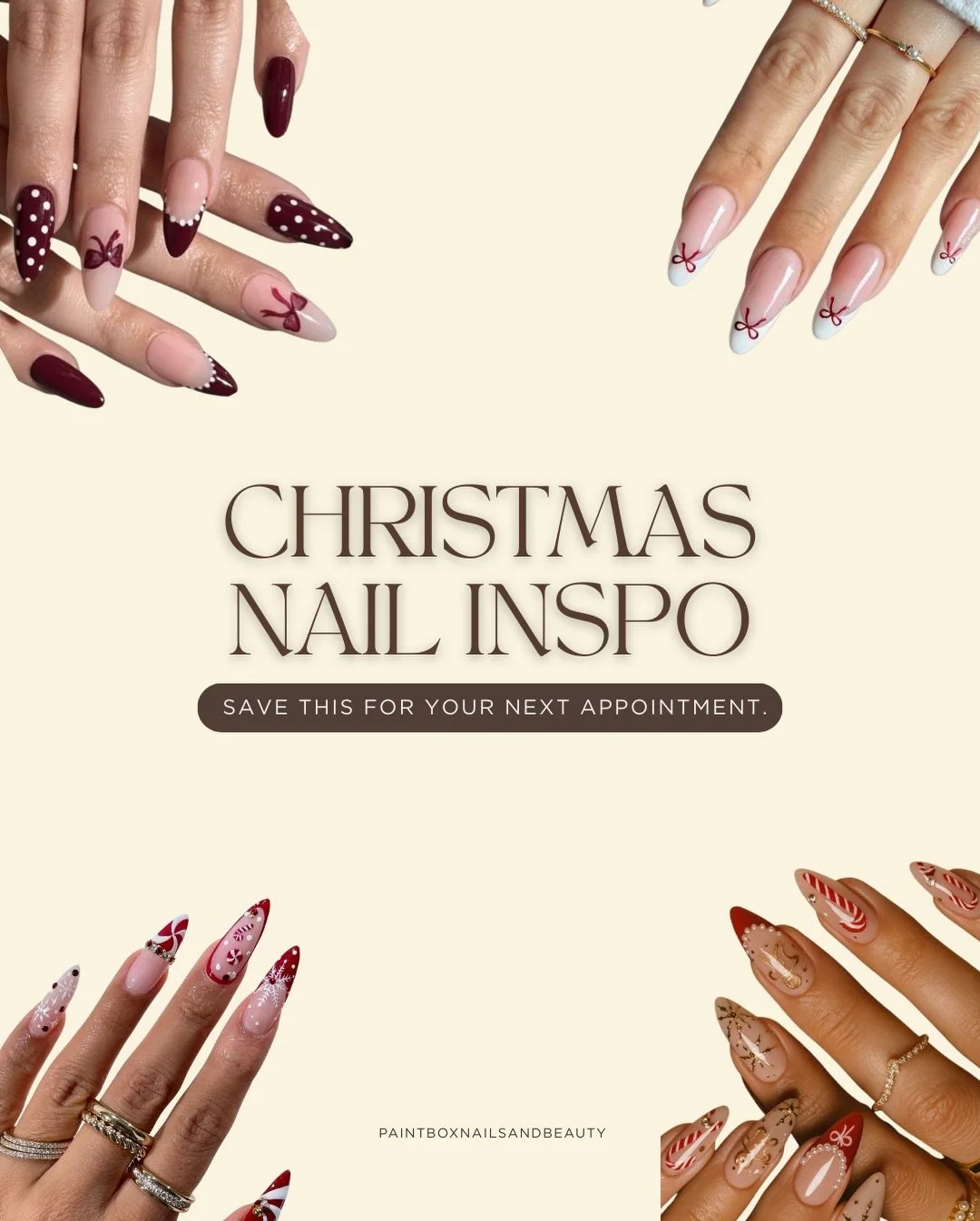 Let&rsquo;s be real, the hardest decision? Picking your Christmas nail set 🎄🤶

Don&rsquo;t worry, we&rsquo;ve got you covered with all the inspo you need 👀

Swipe through and screenshot your fave!

(Not our pics &ndash;  Pinterest)

#christmasnail
