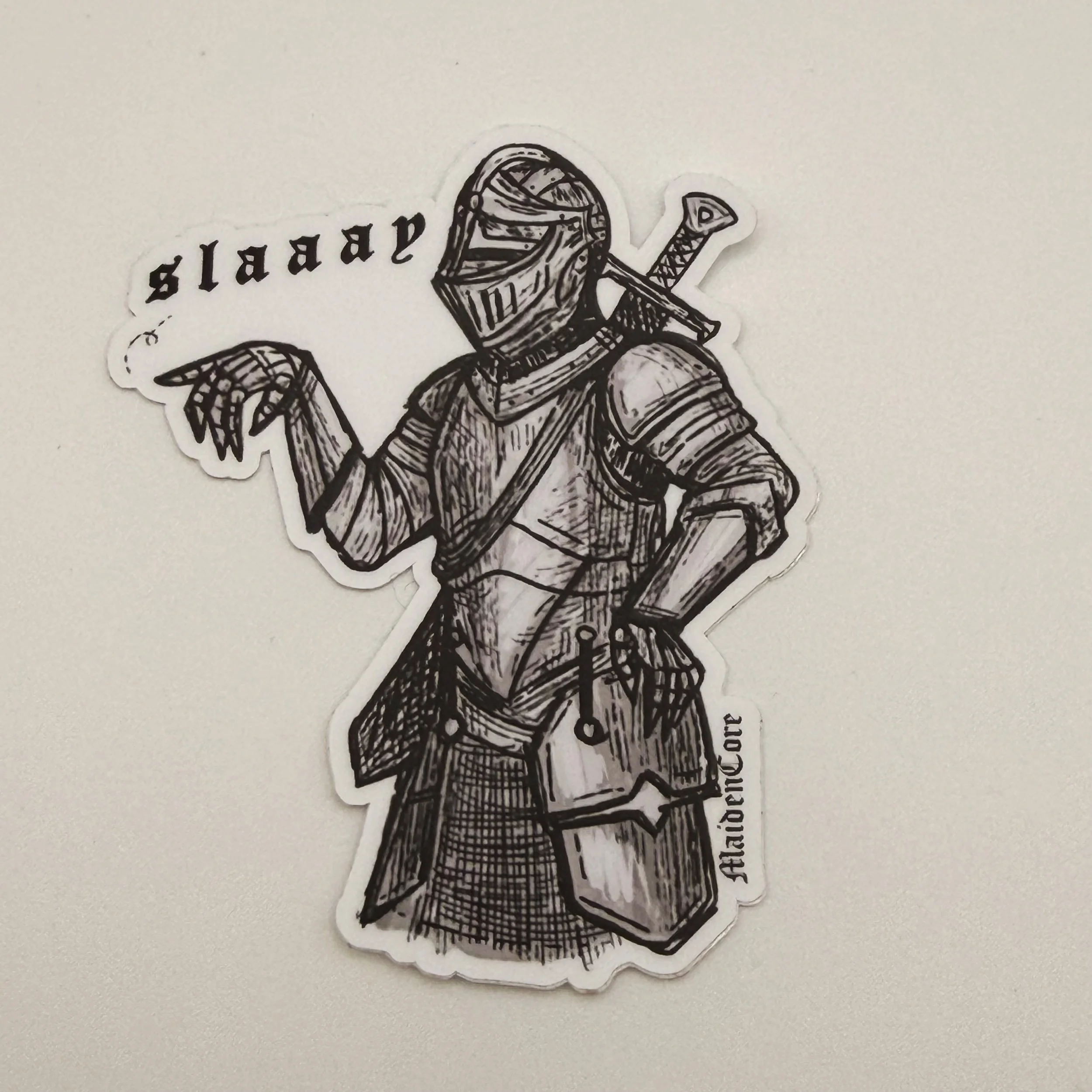 queer medieval knight sticker