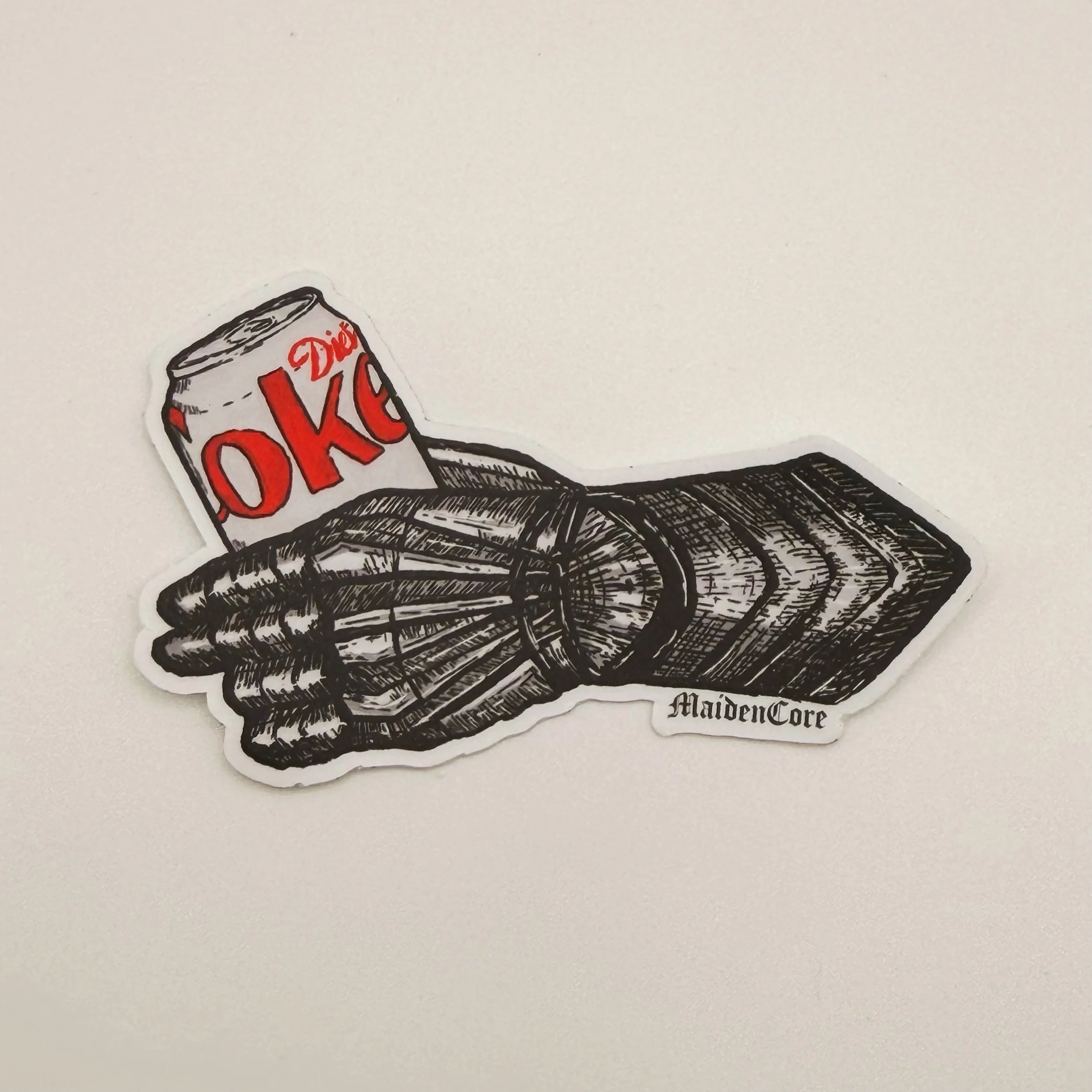 medieval gauntlet diet coke sticker