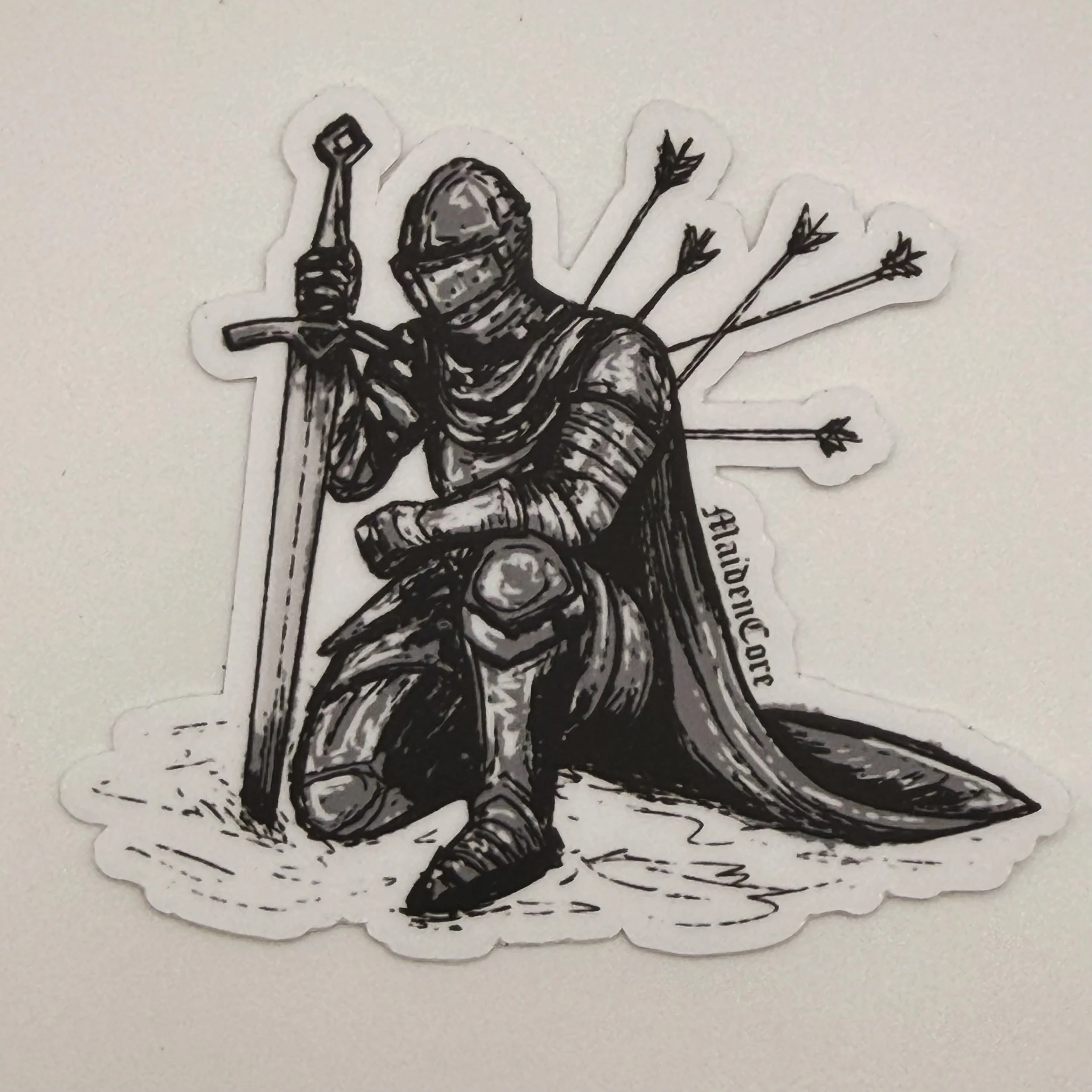medieval knight sticker