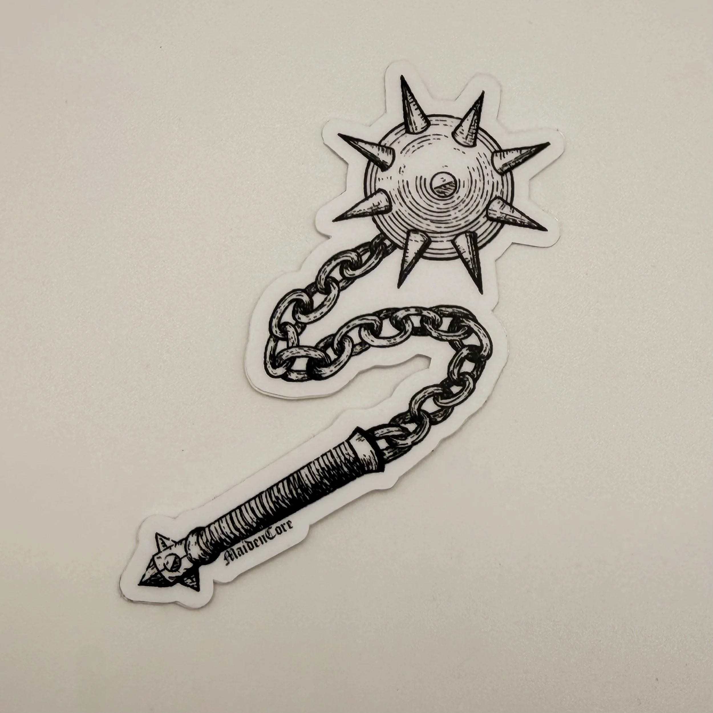 medieval flail sticker