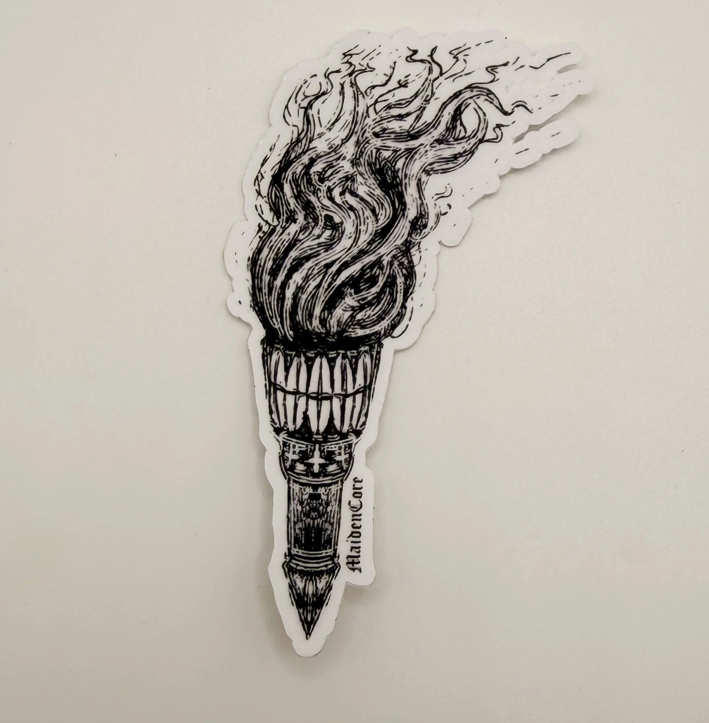 medieval torch sticker