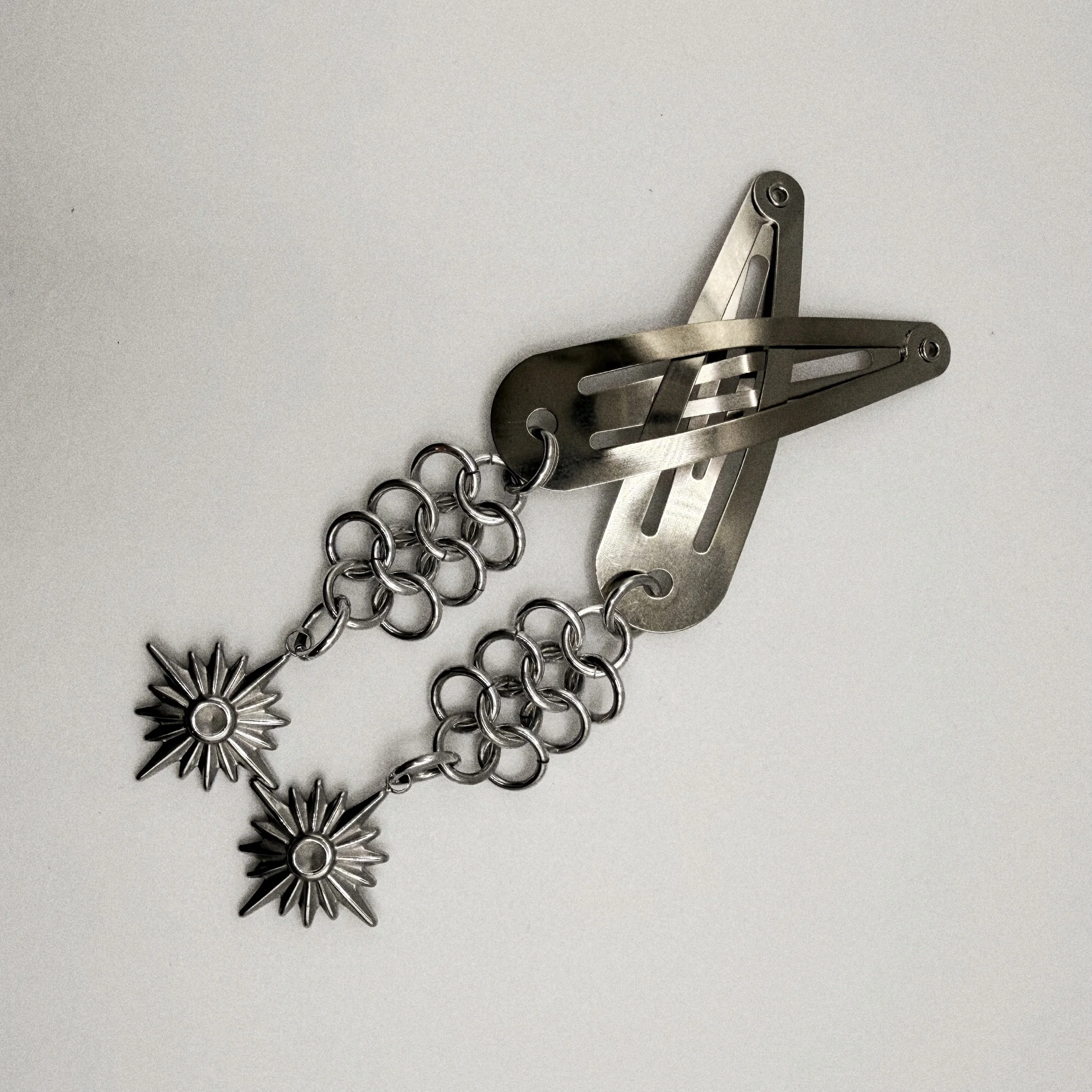 chainmail hair clips stars