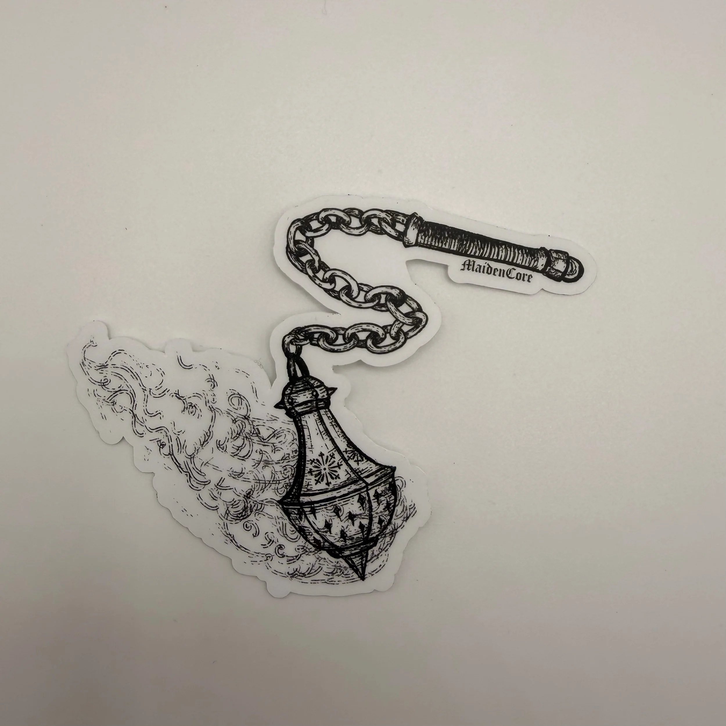 medieval dnd thurible flail censer sticker