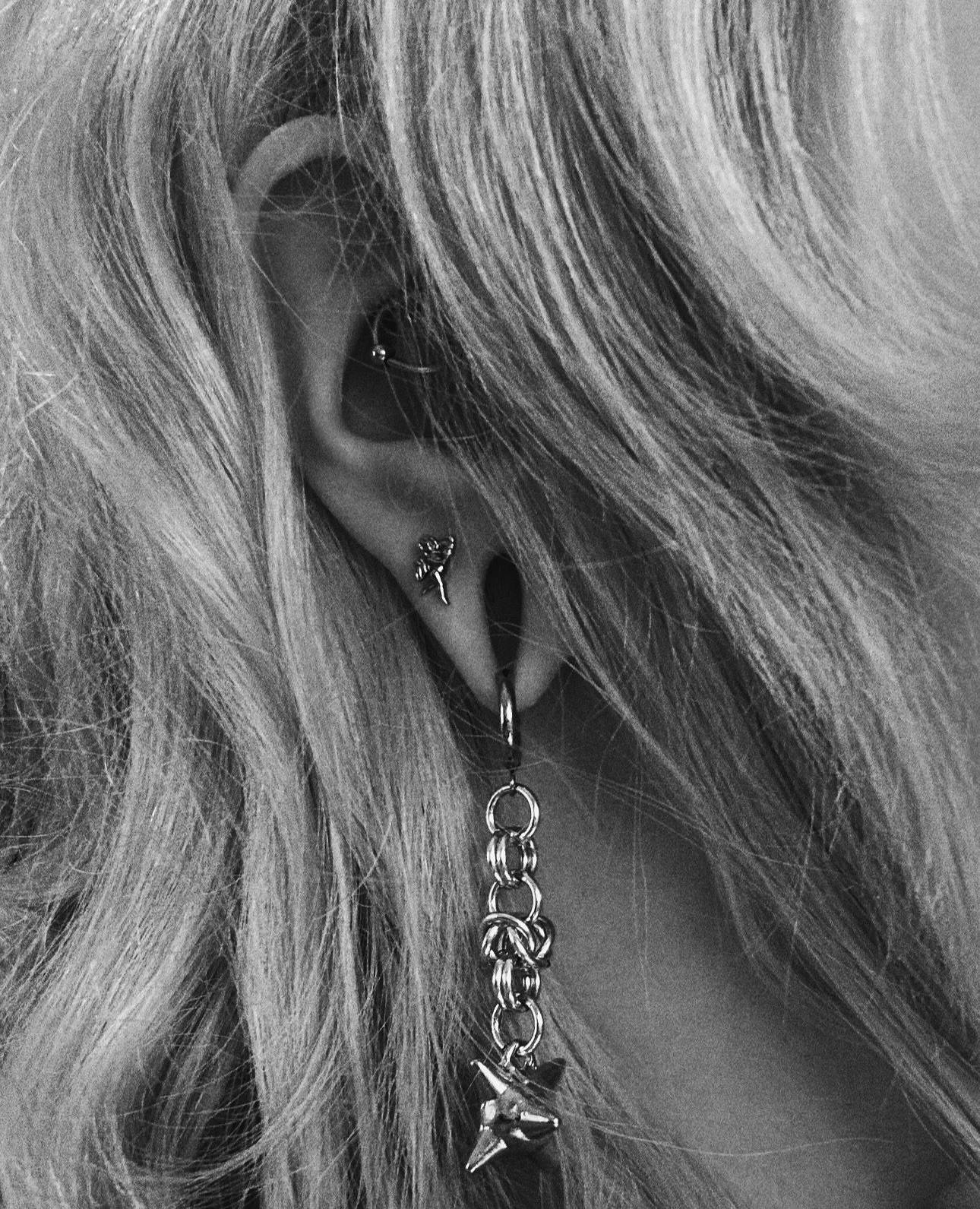 carmelle in flail earrings