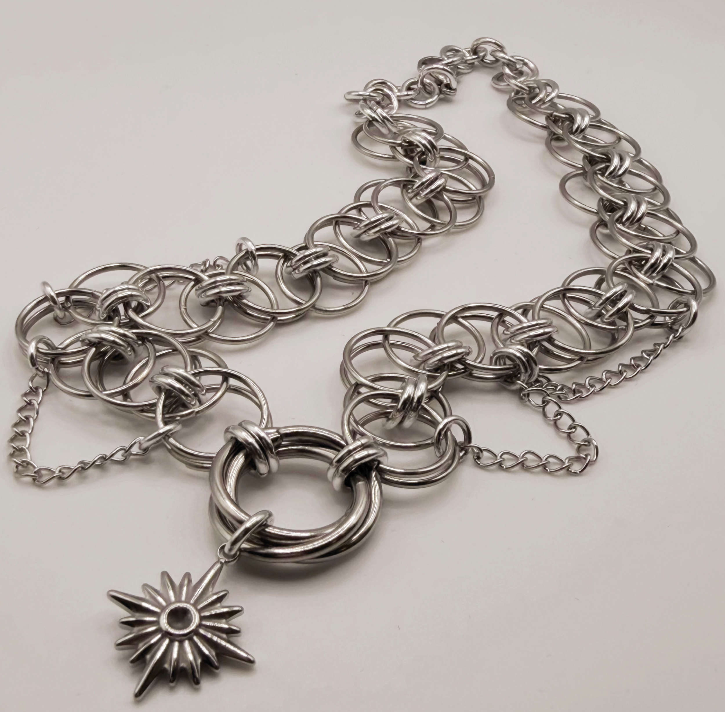 celestial star chainmail chain choker