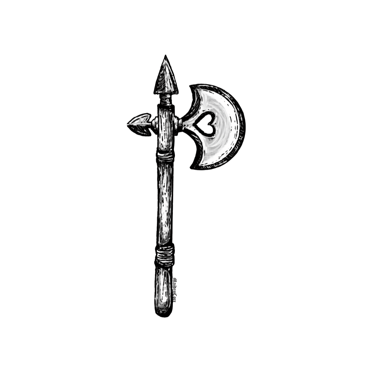 medieval axe sticker