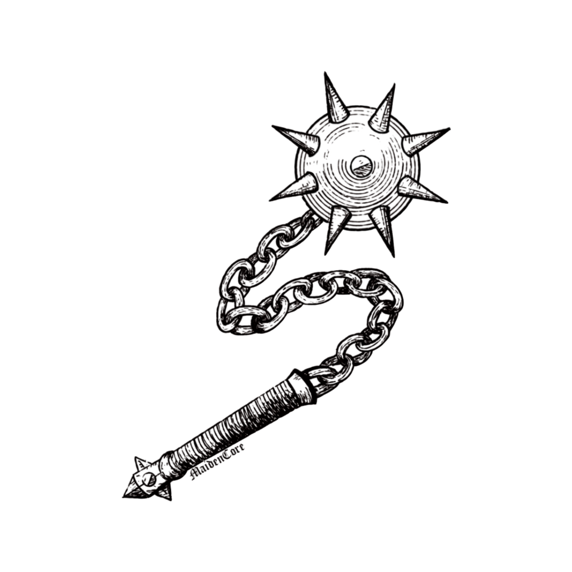 medieval flail sticker