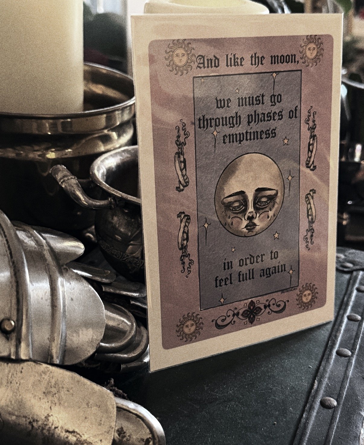 the moon tarot print