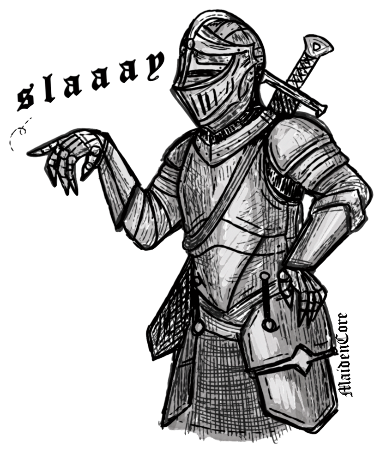queer medieval knight sticker