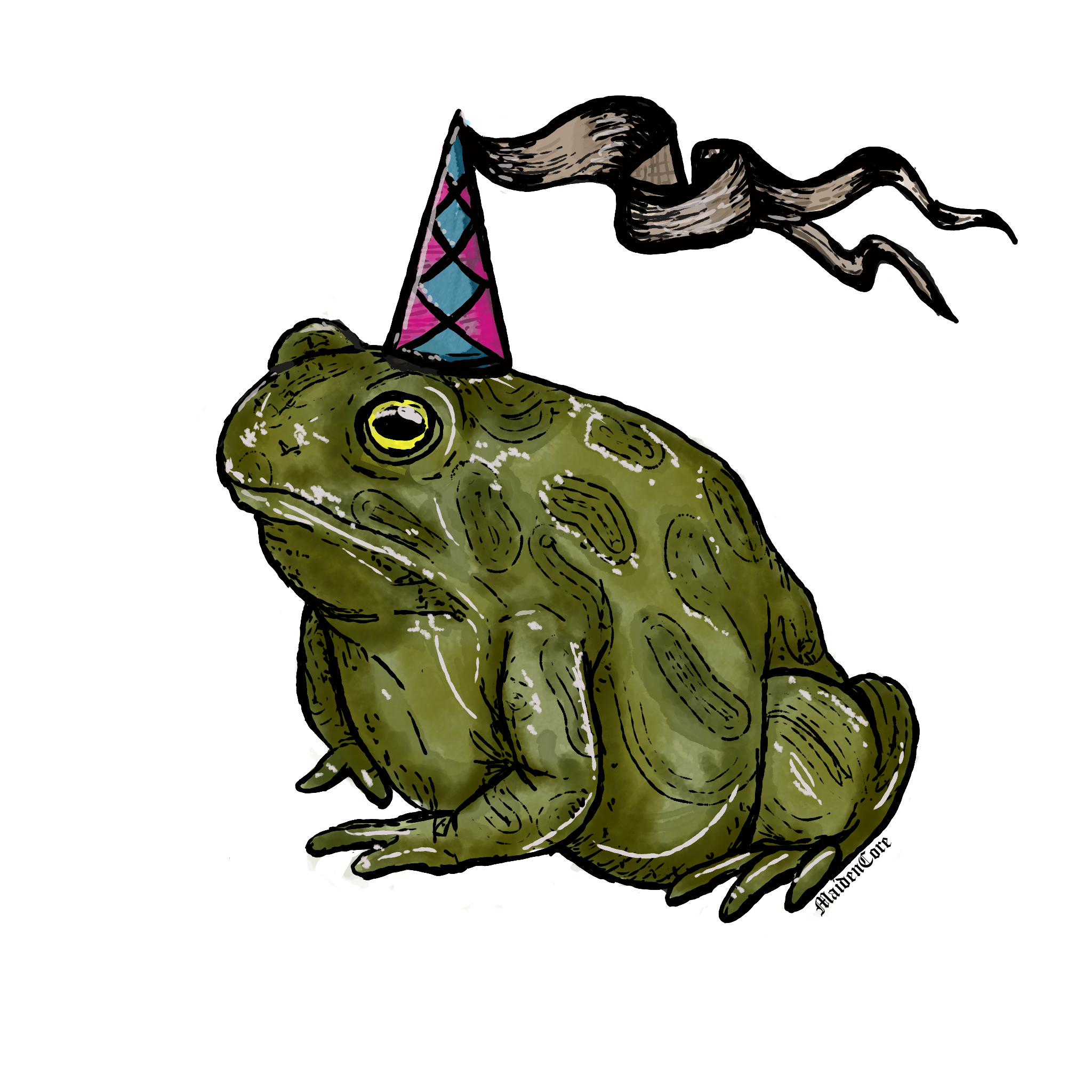 medieval frog princess sticker
