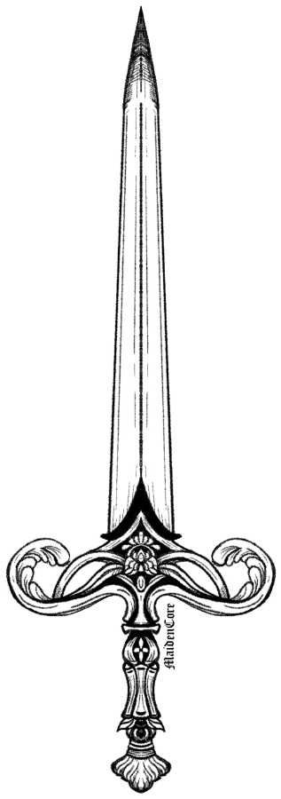 medieval sword sticker