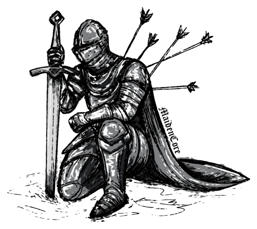 medieval knight sticker