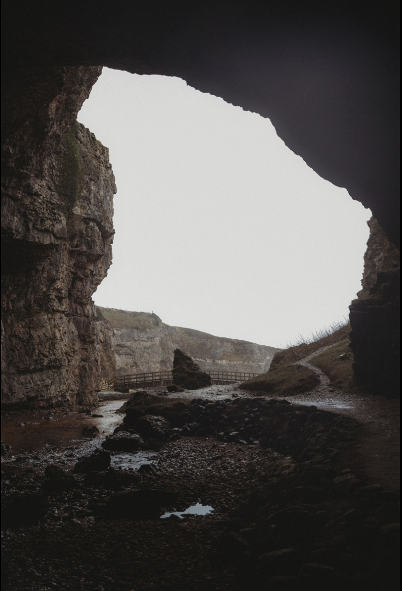 Inside Smoo Cave during winter