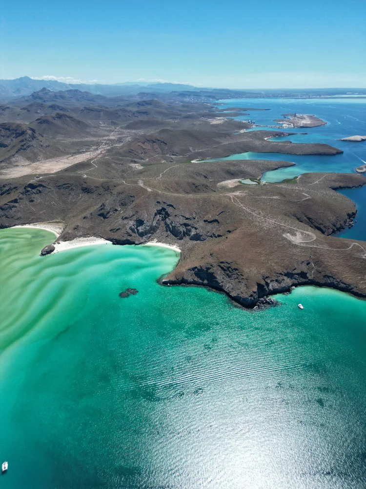 Playa Balandra from the air