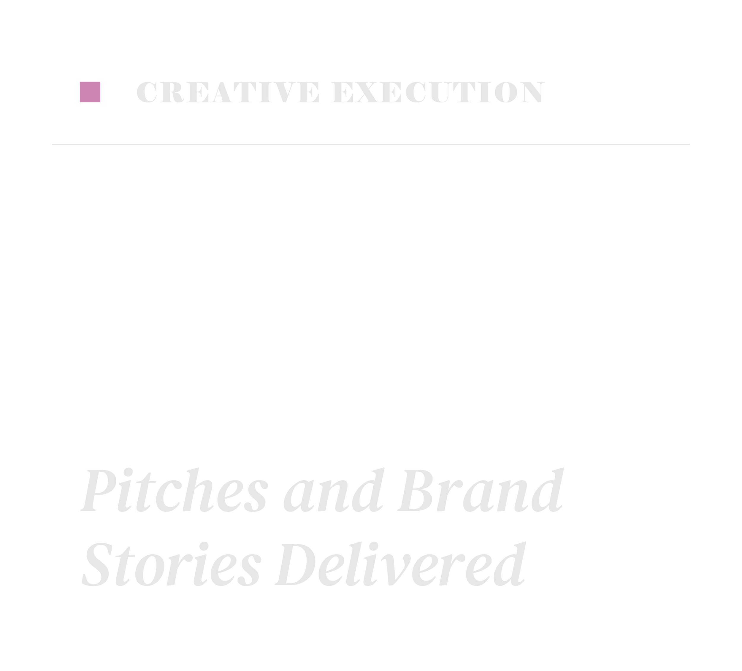 Creative Execution: 500+ Presentations, Pitches, and Brand Stories Delivered