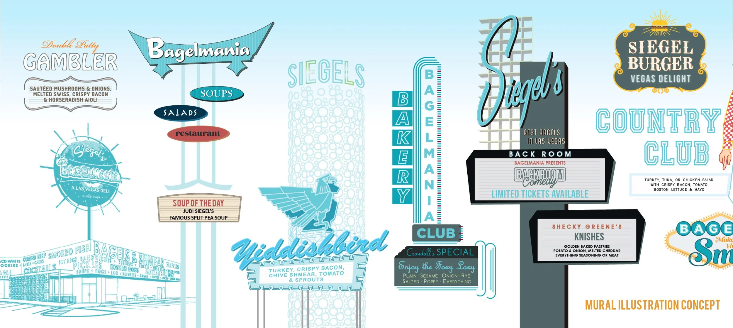 BAGELMANIA // Brand Extension, Signage & Design Concepts