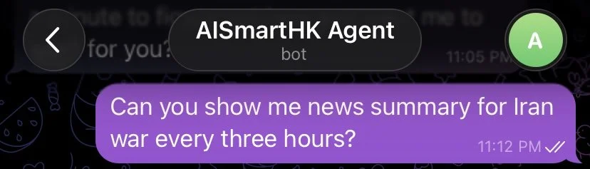 Instruct the Agent to give regular news update.