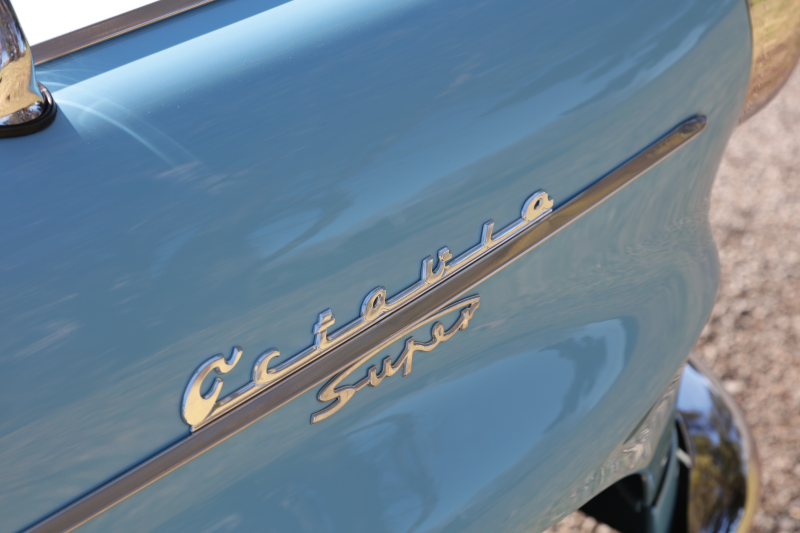 classic Skoda Octavia in baby blue