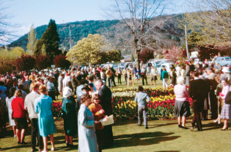 VISITORS TO TULIP TIME IN 1964.