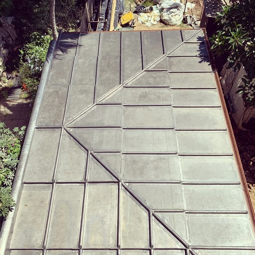 Large lead roof on residential house