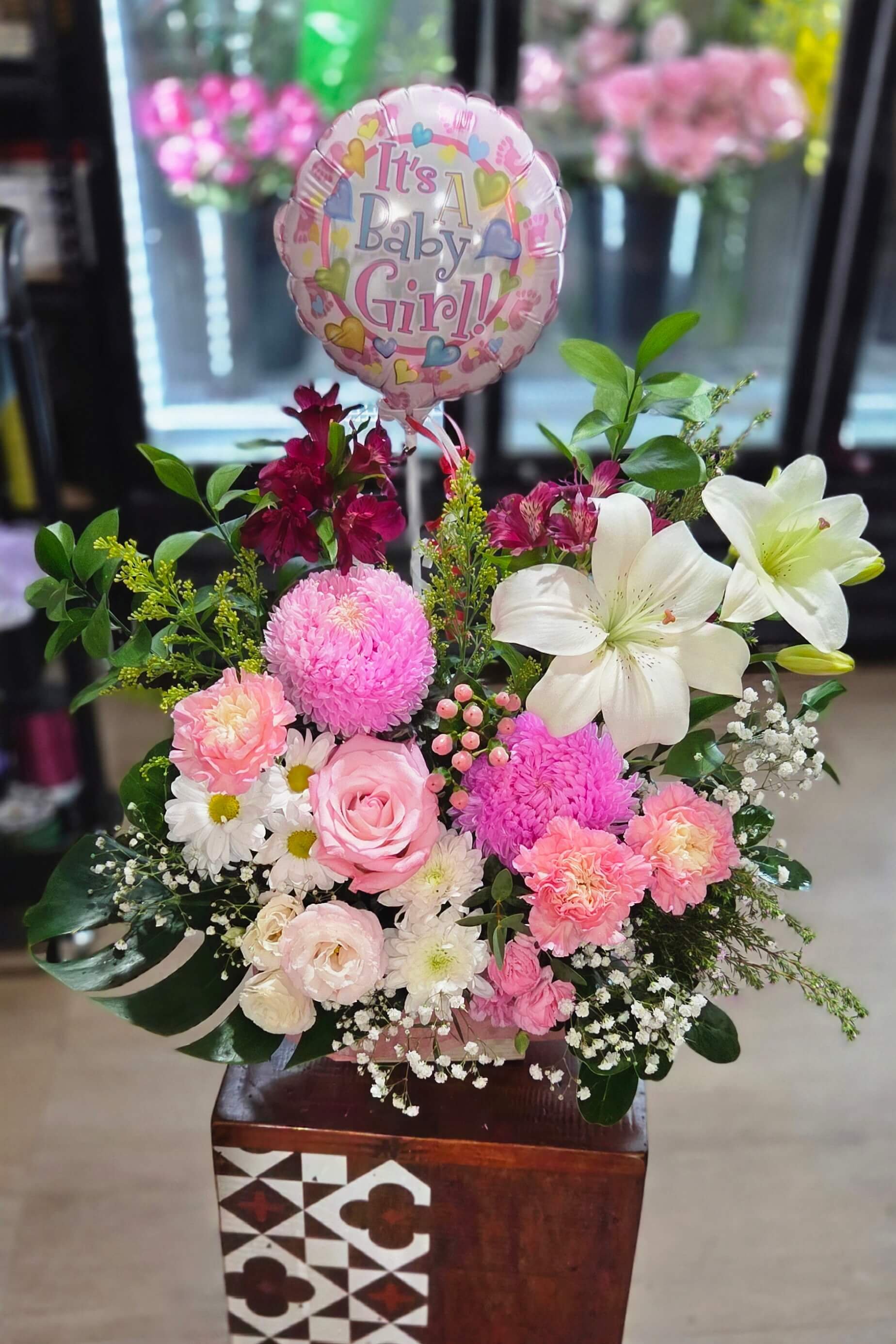 #NB6 New Baby Girl Celebration arrangement
