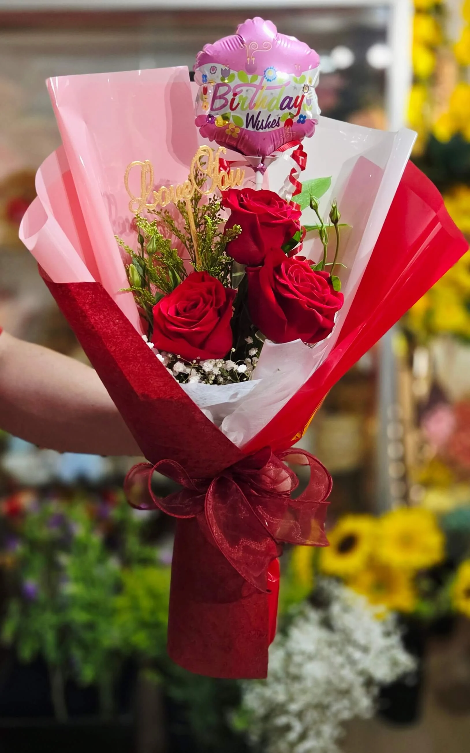 #B45 Red Rose Celebration Bouquet