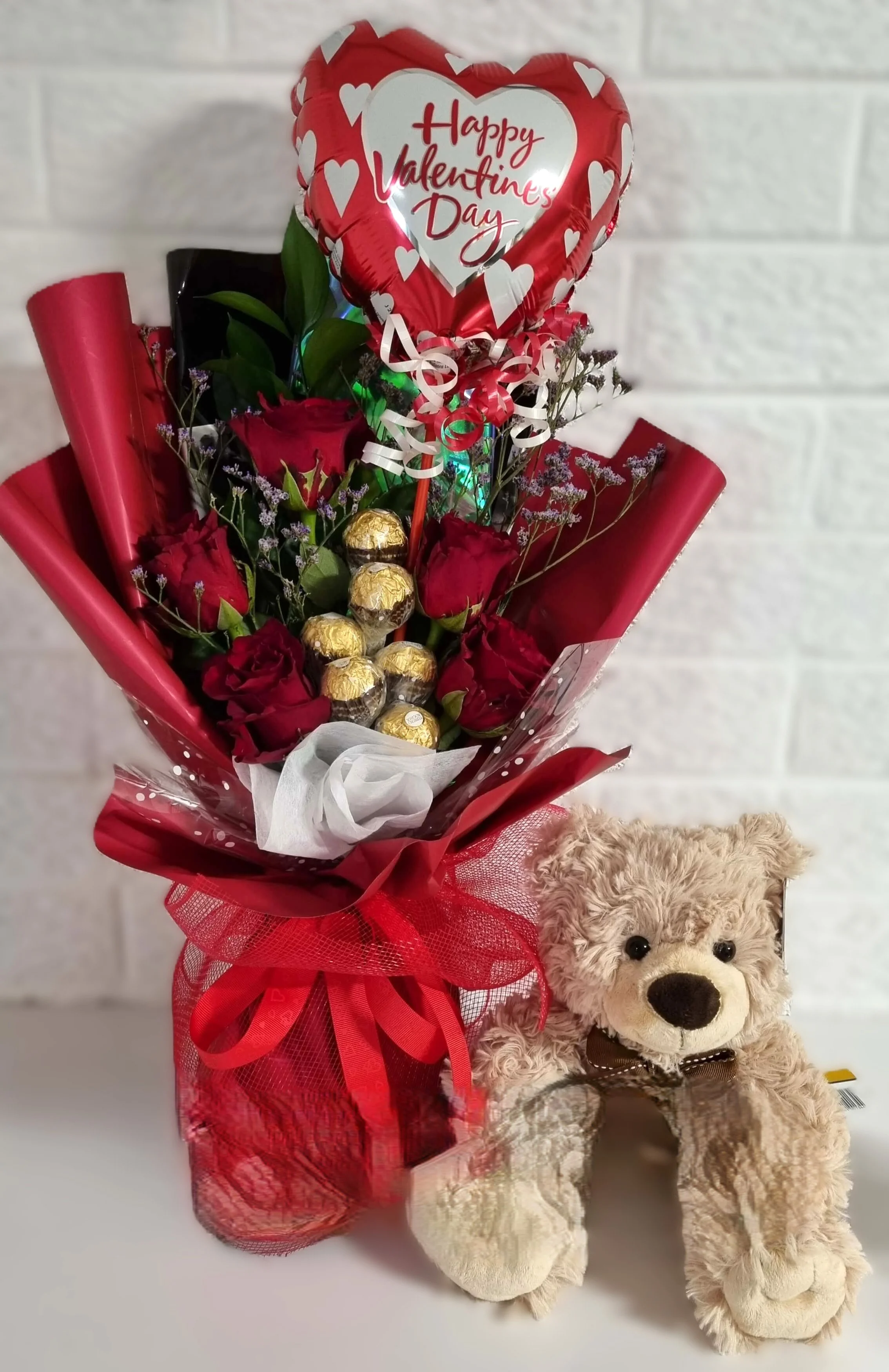#VD13 Valentine's Day Love Bouquet with Teddy