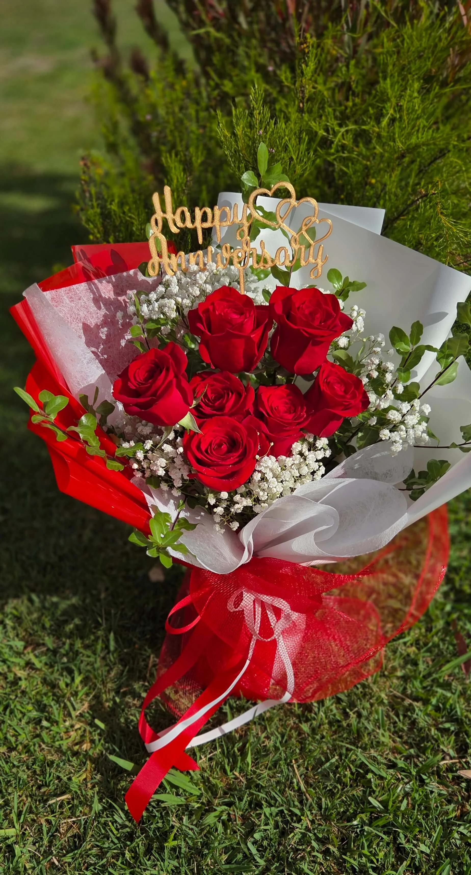 #A20 Anniversary Red Rose Bouquet